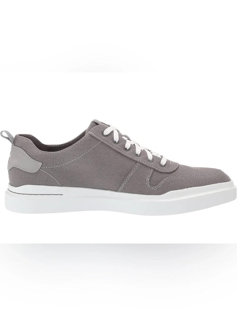 Cole Haan Men’s Gray Canvas Low-Top Sneakers with White Sole - Picture 4 of 16